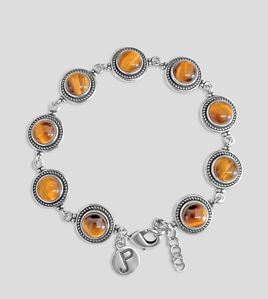 Armband Med Tigeröga Ädelstenar