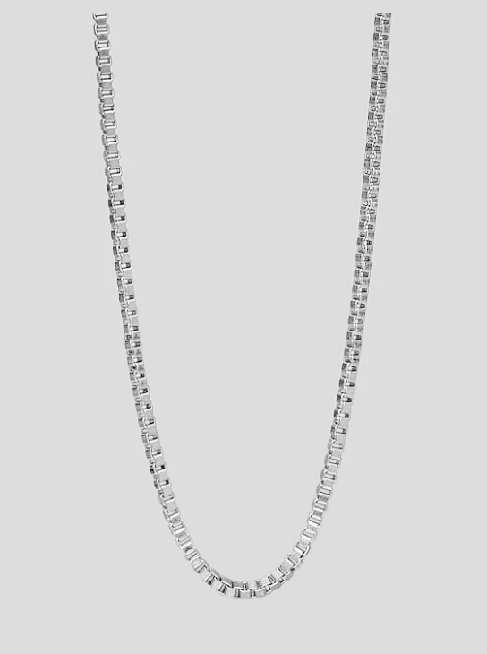 Silver Box Necklace