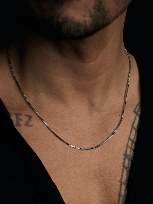Silver Box Necklace