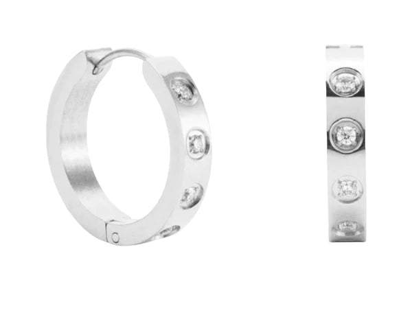 Hoops med cubik zirkonia