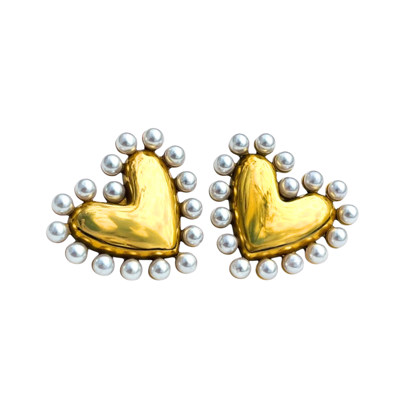 PEARLY HEART EARRINGS BY KROHNSTAD