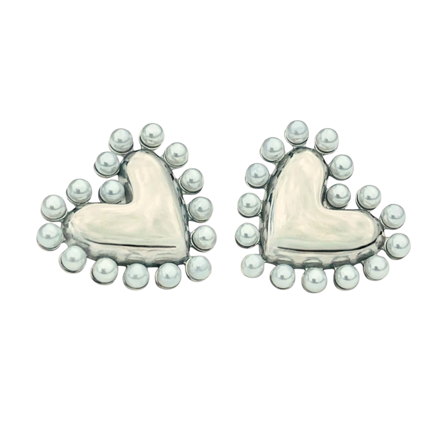 PEARLY HEART EARRINGS BY KROHNSTAD